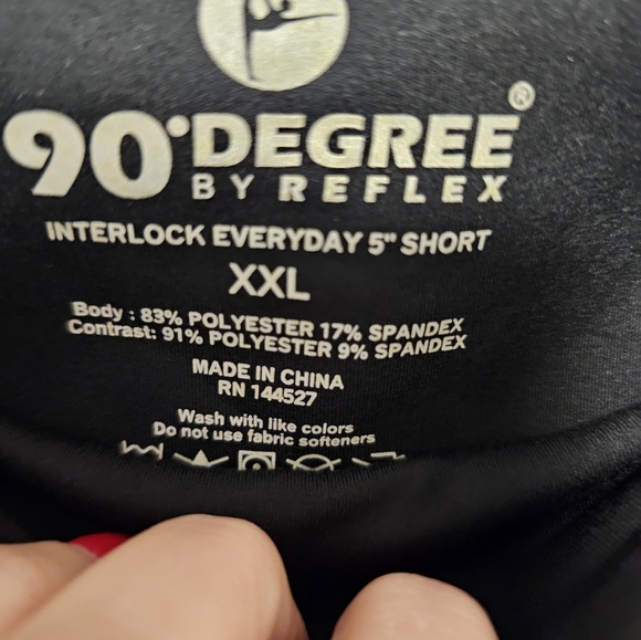 90 Degree By Reflex Interlock Everyday 5" Short Navy & Black Women's Size XXL NW - Picture 7 of 10
